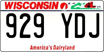 WI license plate 929YDJ