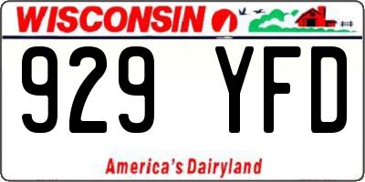 WI license plate 929YFD