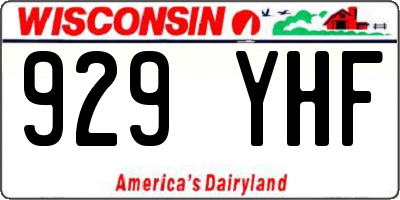 WI license plate 929YHF