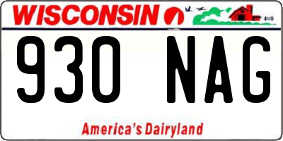 WI license plate 930NAG