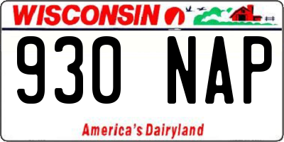 WI license plate 930NAP