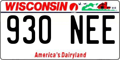 WI license plate 930NEE