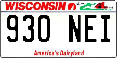 WI license plate 930NEI