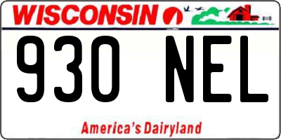 WI license plate 930NEL