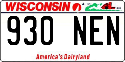 WI license plate 930NEN