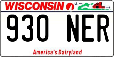 WI license plate 930NER
