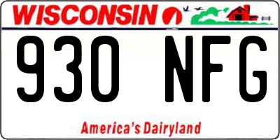 WI license plate 930NFG