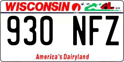 WI license plate 930NFZ