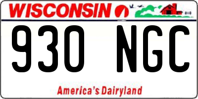 WI license plate 930NGC