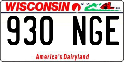 WI license plate 930NGE