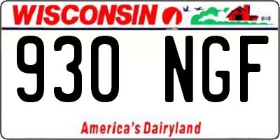 WI license plate 930NGF