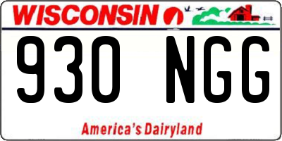 WI license plate 930NGG