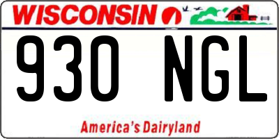 WI license plate 930NGL