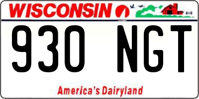 WI license plate 930NGT