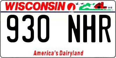 WI license plate 930NHR
