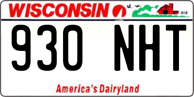 WI license plate 930NHT