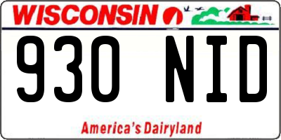WI license plate 930NID