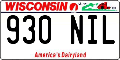 WI license plate 930NIL