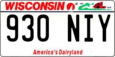 WI license plate 930NIY