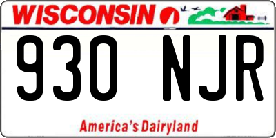 WI license plate 930NJR