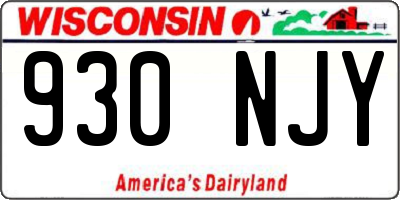 WI license plate 930NJY