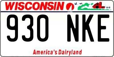 WI license plate 930NKE