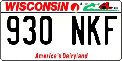 WI license plate 930NKF