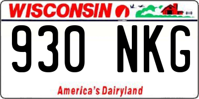 WI license plate 930NKG