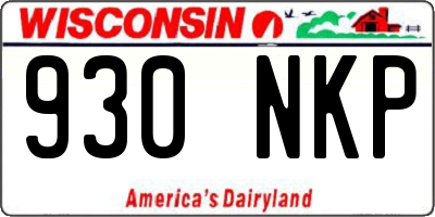 WI license plate 930NKP
