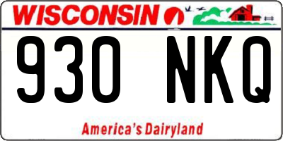 WI license plate 930NKQ