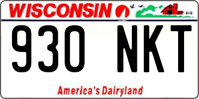 WI license plate 930NKT