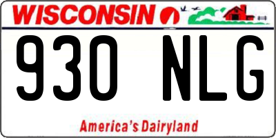 WI license plate 930NLG