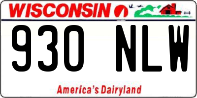 WI license plate 930NLW