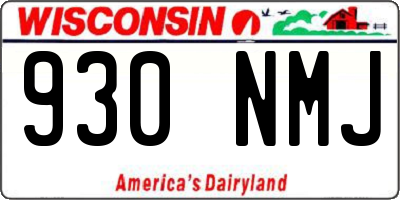 WI license plate 930NMJ