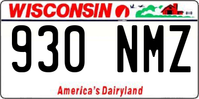 WI license plate 930NMZ