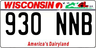 WI license plate 930NNB