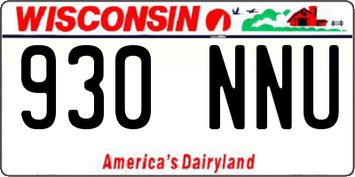 WI license plate 930NNU