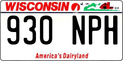 WI license plate 930NPH