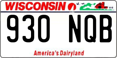 WI license plate 930NQB