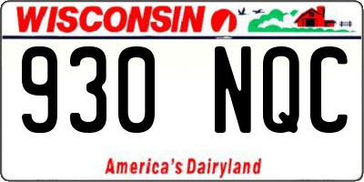 WI license plate 930NQC
