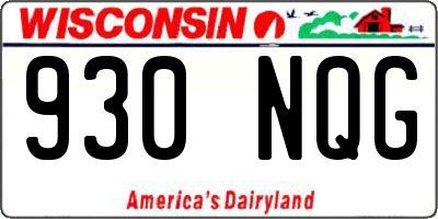 WI license plate 930NQG