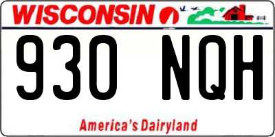 WI license plate 930NQH