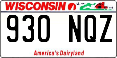 WI license plate 930NQZ