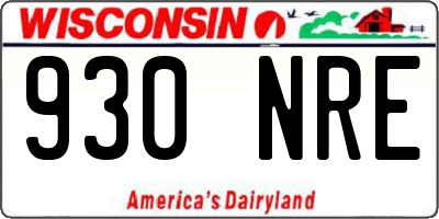 WI license plate 930NRE