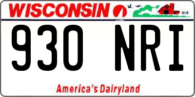 WI license plate 930NRI