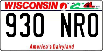 WI license plate 930NRO