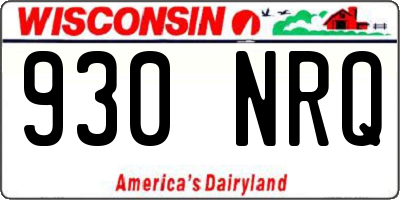 WI license plate 930NRQ
