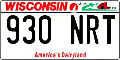 WI license plate 930NRT