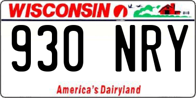 WI license plate 930NRY