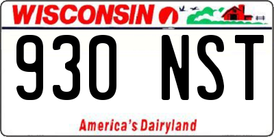 WI license plate 930NST